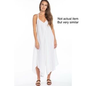 White Sleeveless Maxi Dress